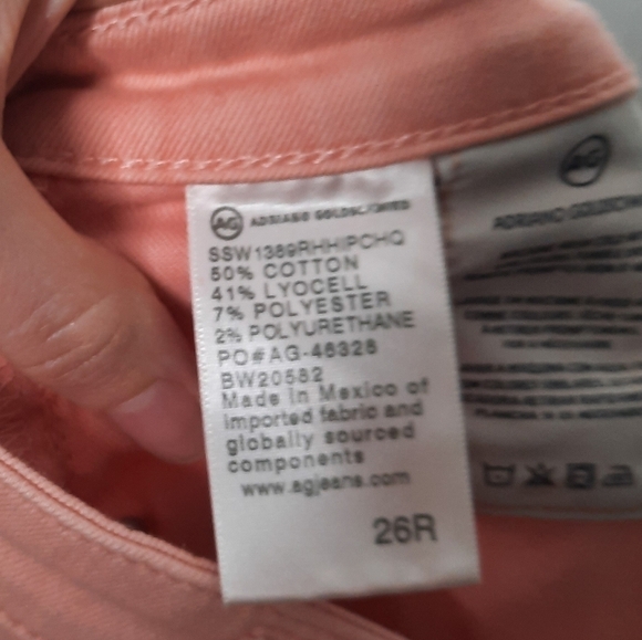 Adriano Goldschmied Salmon Pink The Legging Super Skinny Ankle 26R - Picture 5 of 7